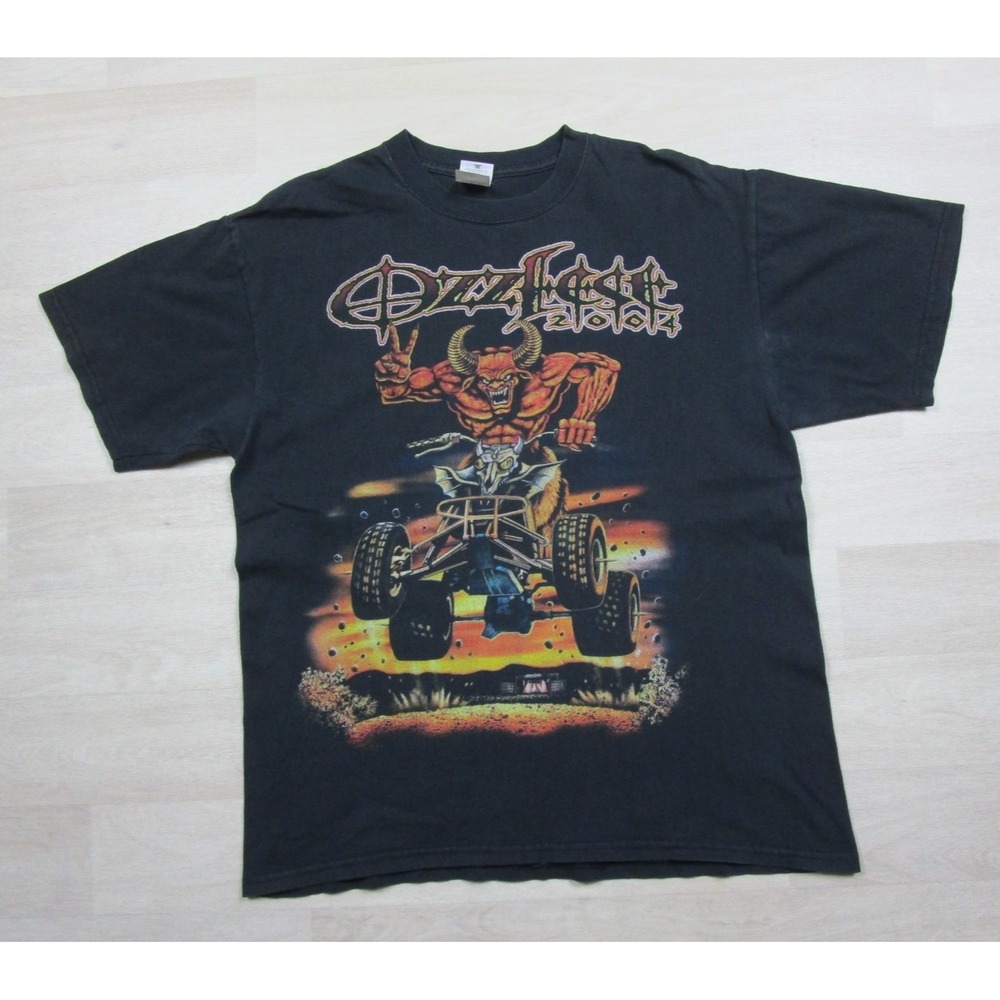 Ozzy Osbourne Band Ozzfest 2004 Vintage Tour T-Shirt (L) 4-Wheeler Graphic Metal